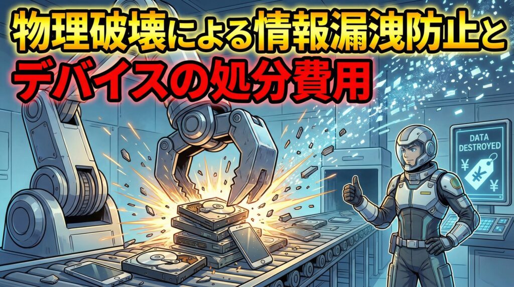 物理破壊による情報漏洩防止とデバイスの処分費用
