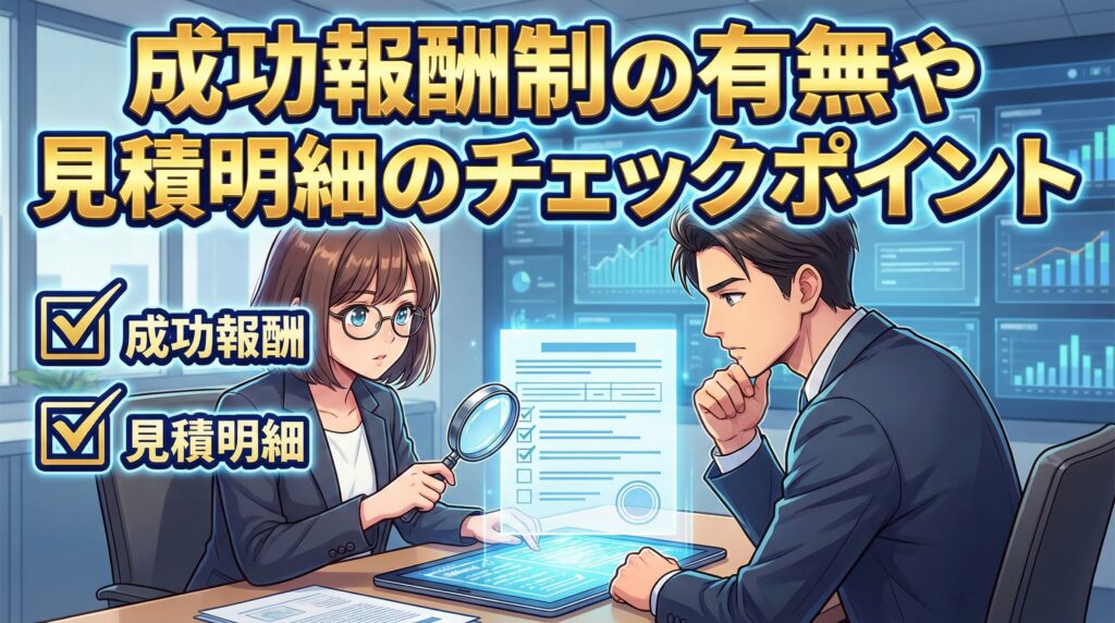 成功報酬制の有無や見積明細のチェックポイント