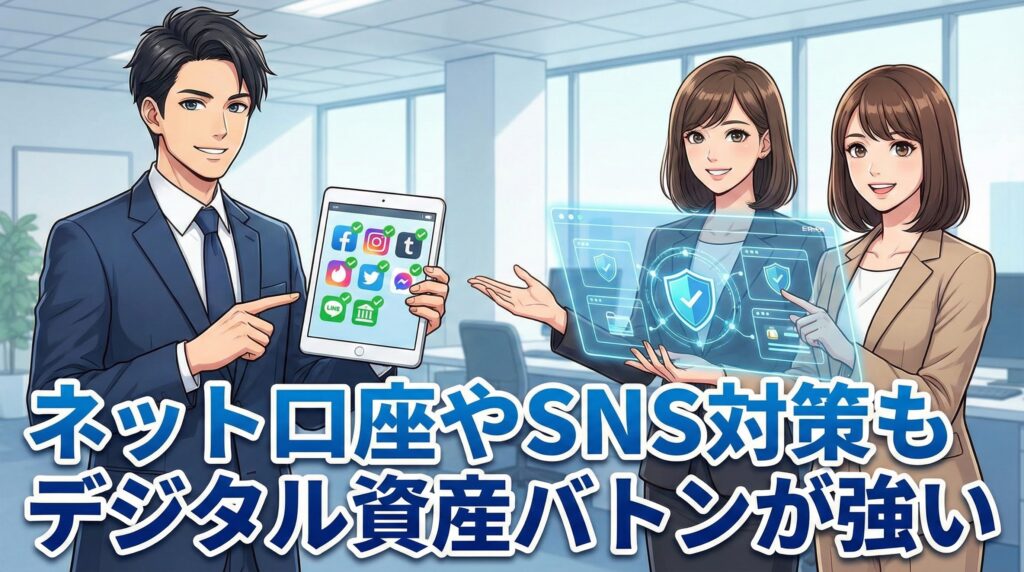 ネット口座やSNS対策もデジタル資産バトンが強い