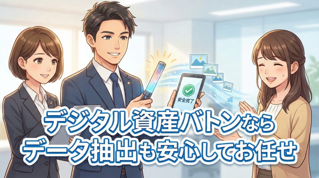 デジタル資産バトンならデータ抽出も安心してお任せ
