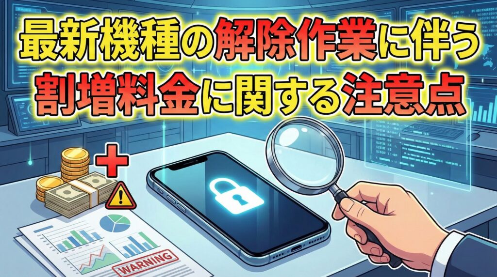 最新機種の解除作業に伴う割増料金に関する注意点