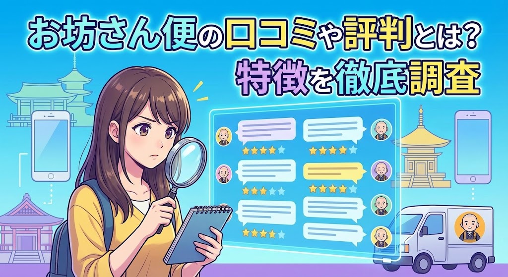 お坊さん便の口コミや評判とは？特徴を徹底調査
