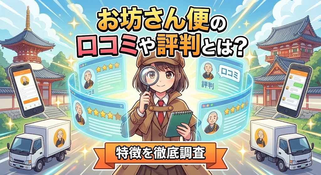 お坊さん便の口コミや評判とは？特徴を徹底調査