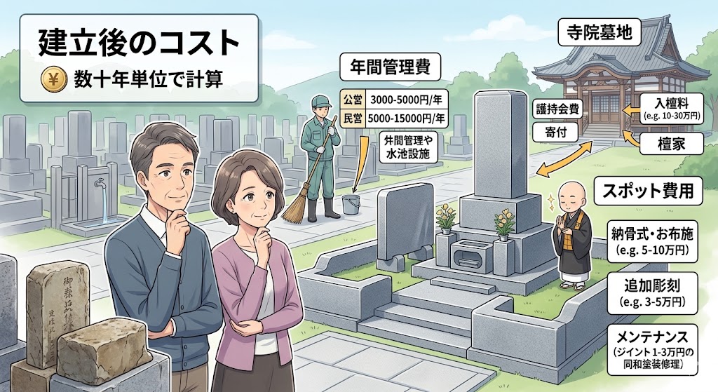 建立後に発生する維持費や年間管理費の注意点