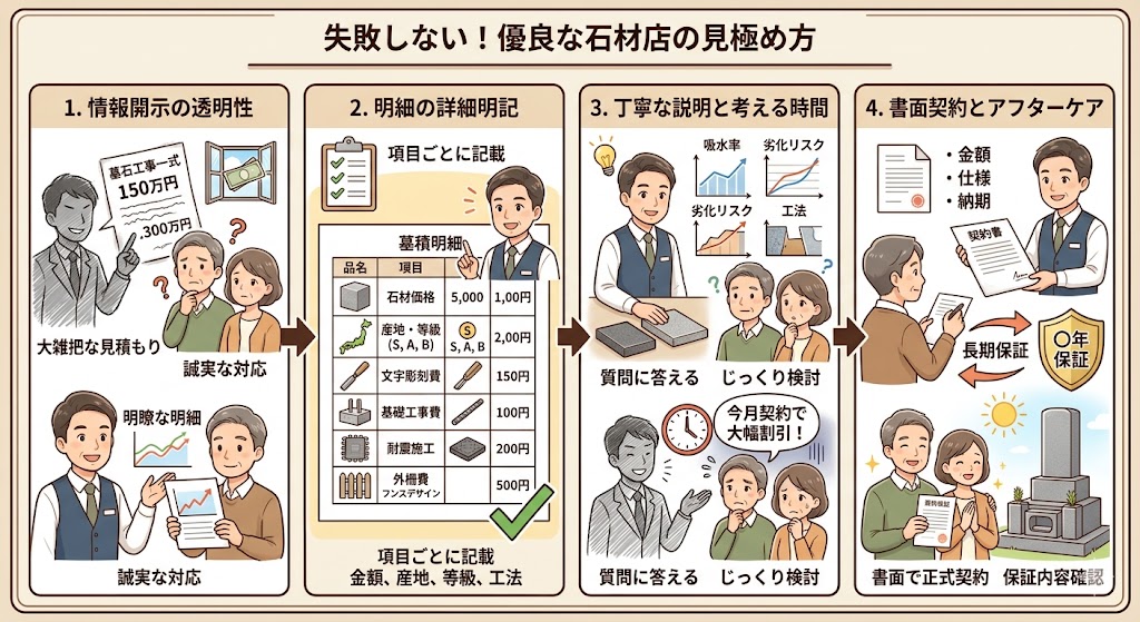失敗しない優良な石材店の選び方